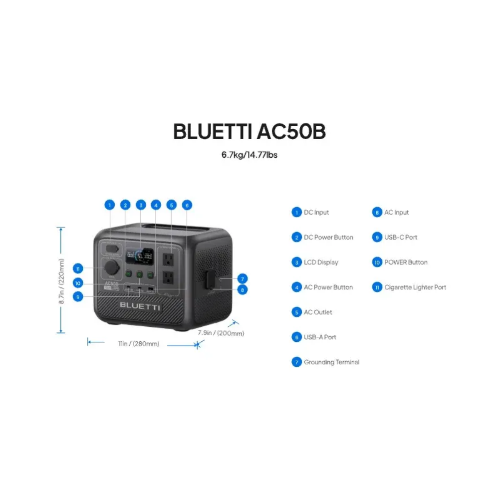 BLUETTI AC50B Draagbare Powers - Solar Emergency Charger recensie en prijs