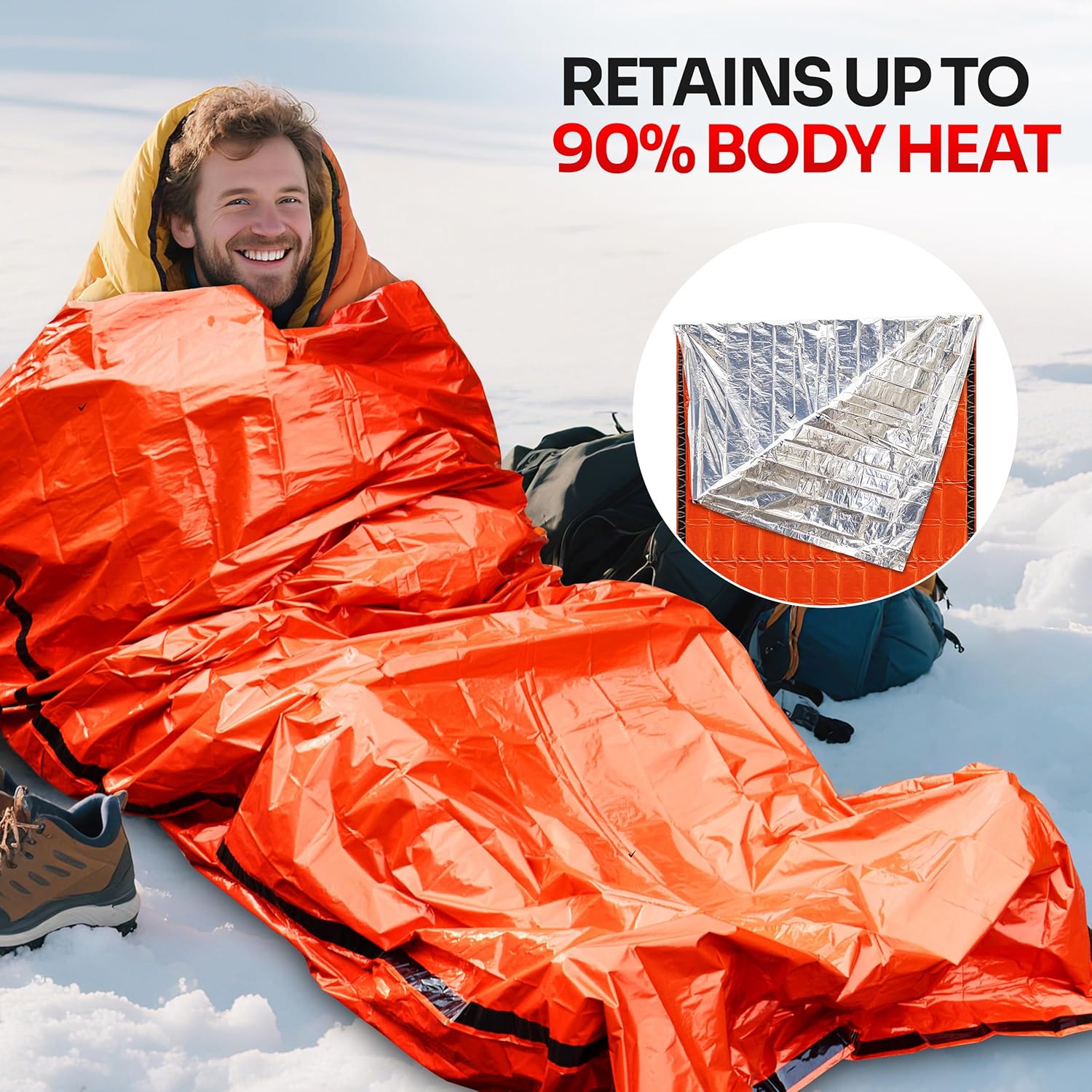 Noodslaapzak voor overlevingsu - Emergency Mylar Tent recensie en prijs